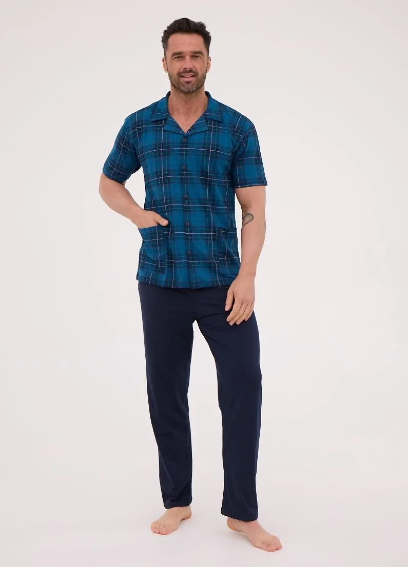 Piżama Cornette 318/56 S-2XL Męska Rozpinana