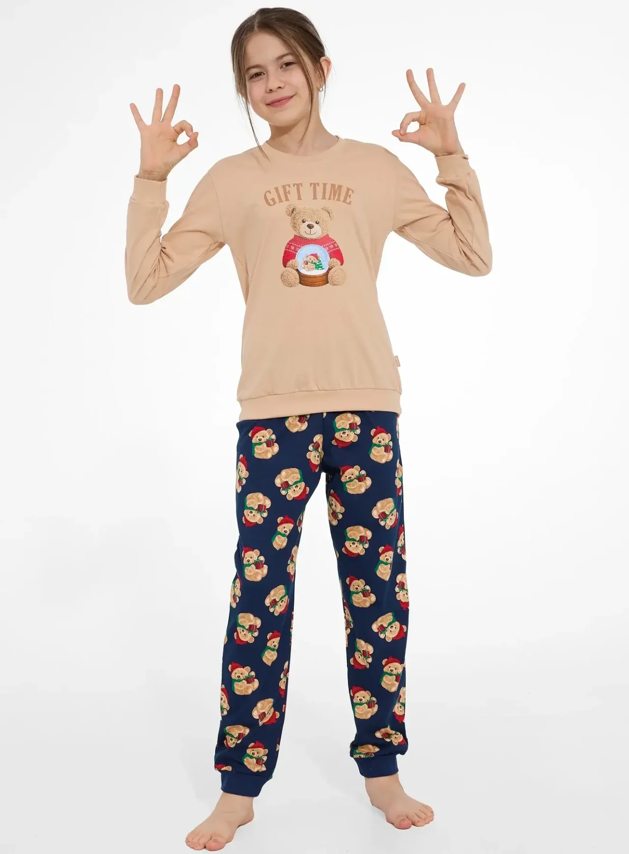 Piżama Cornette Young Girl 592/204 Gift Time Christmas 134-164