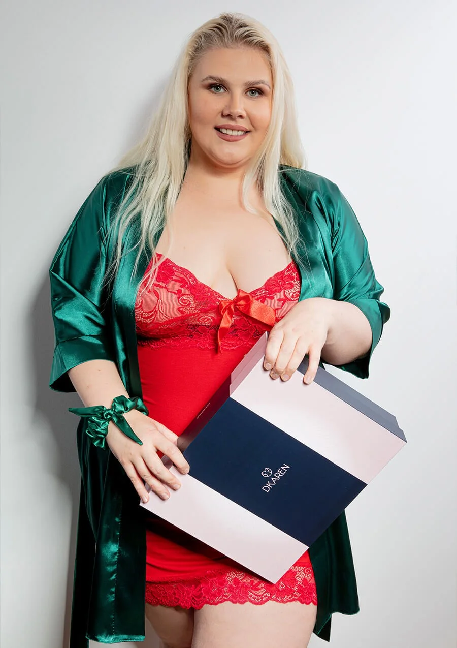 Koszula Dkaren nocna damska Halka Róża Plus Size