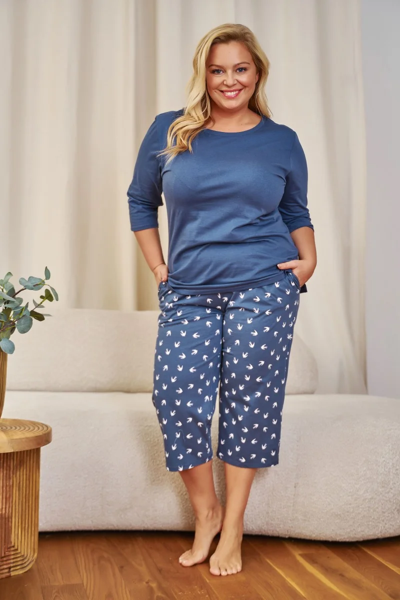 Nap Doctor nap Granatowa Piżama Plus Size