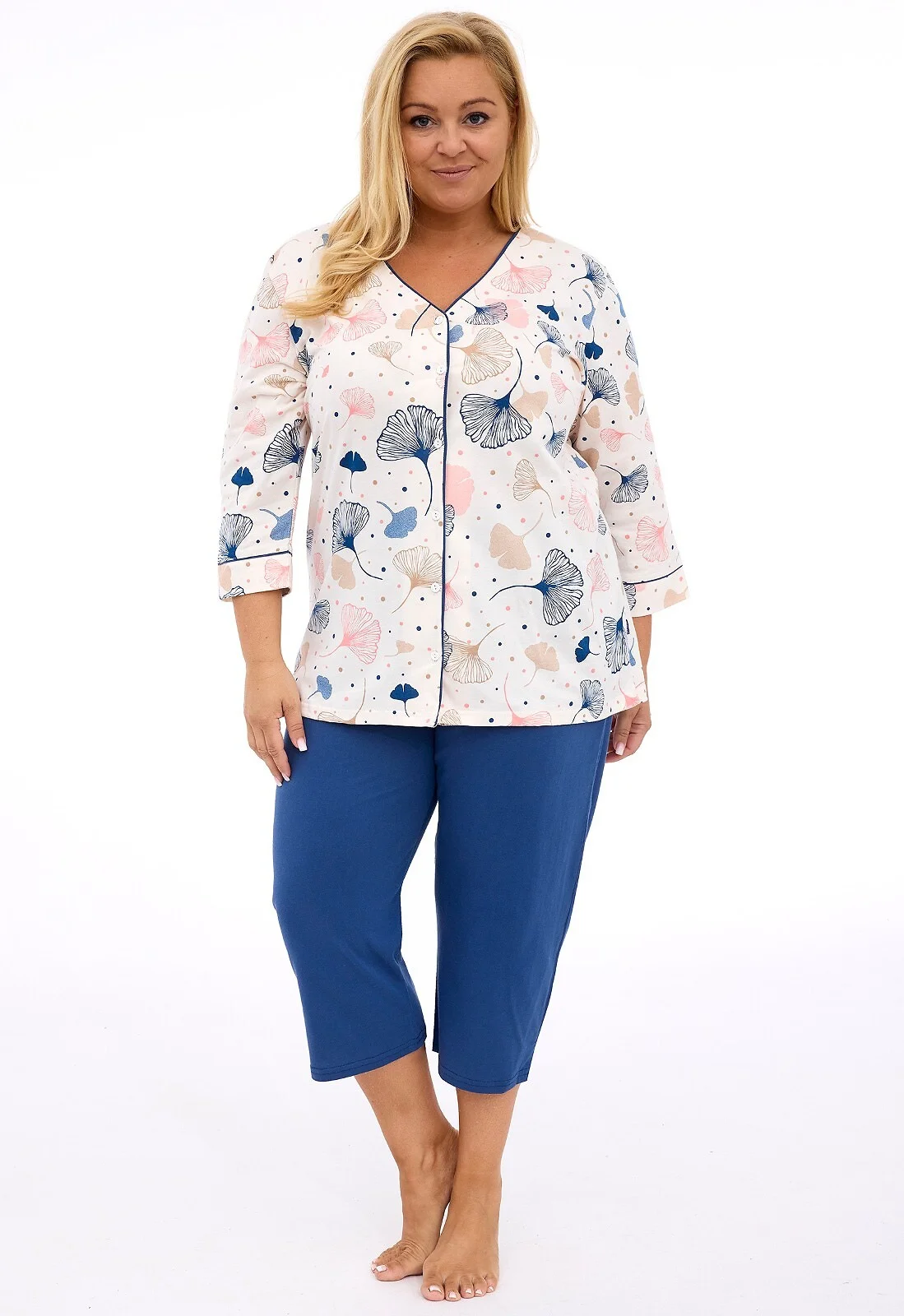 Piżama Cornette 842/394 Tess 3/4 3XL-5XL Damska