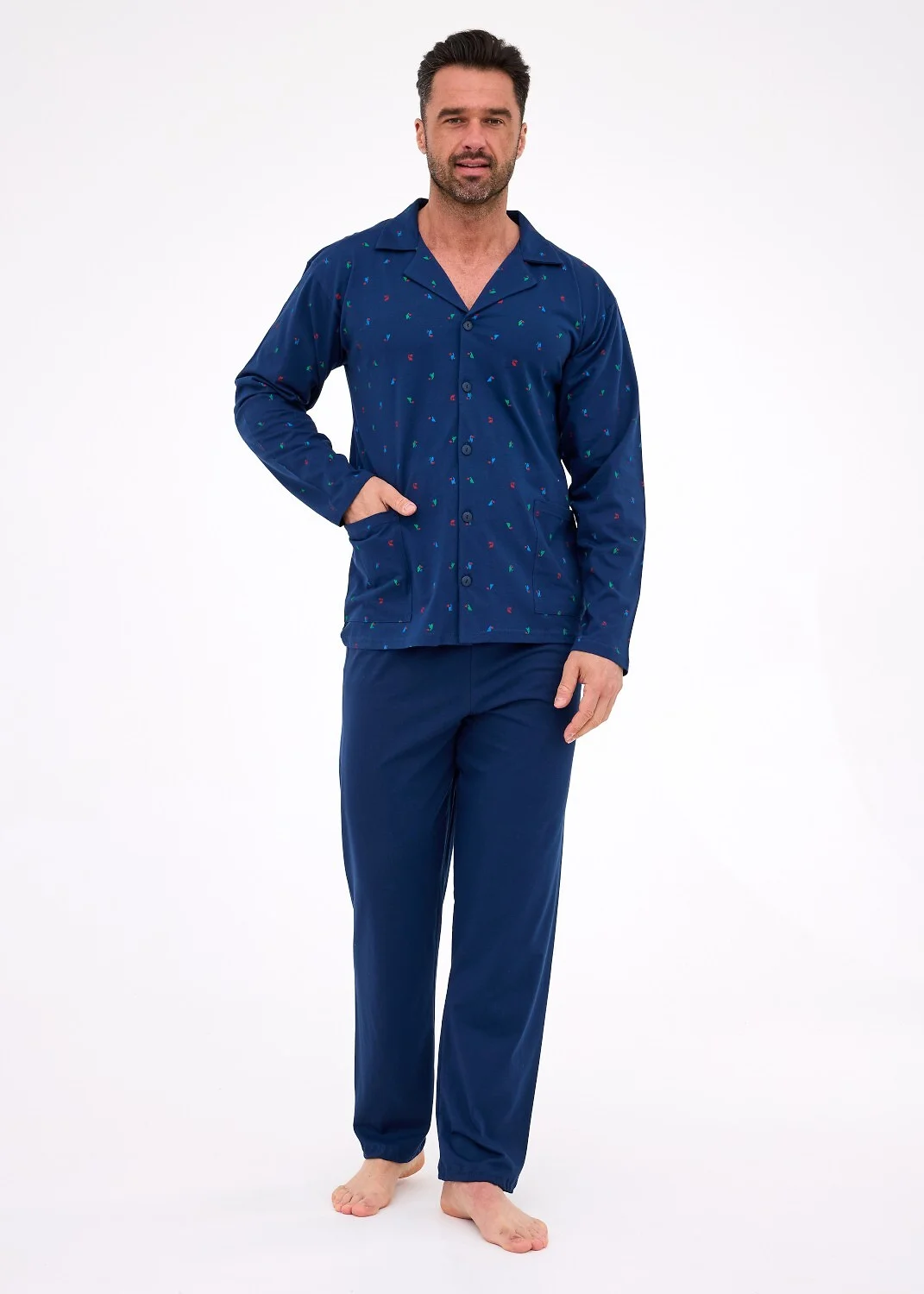 Piżama Cornette 114/79 S-2XL Męska Rozpinana