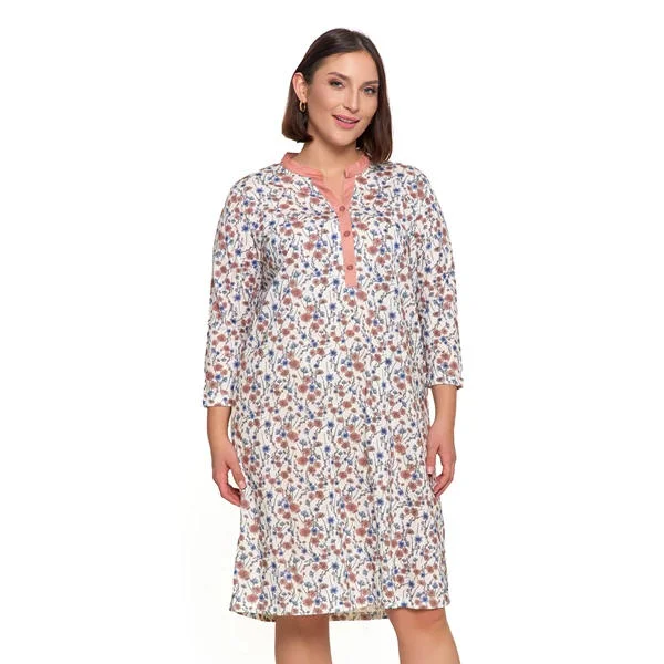 Koszula Moraj Nocna Damska Rozpinana Plus Size PDK3100-017S/S 2025