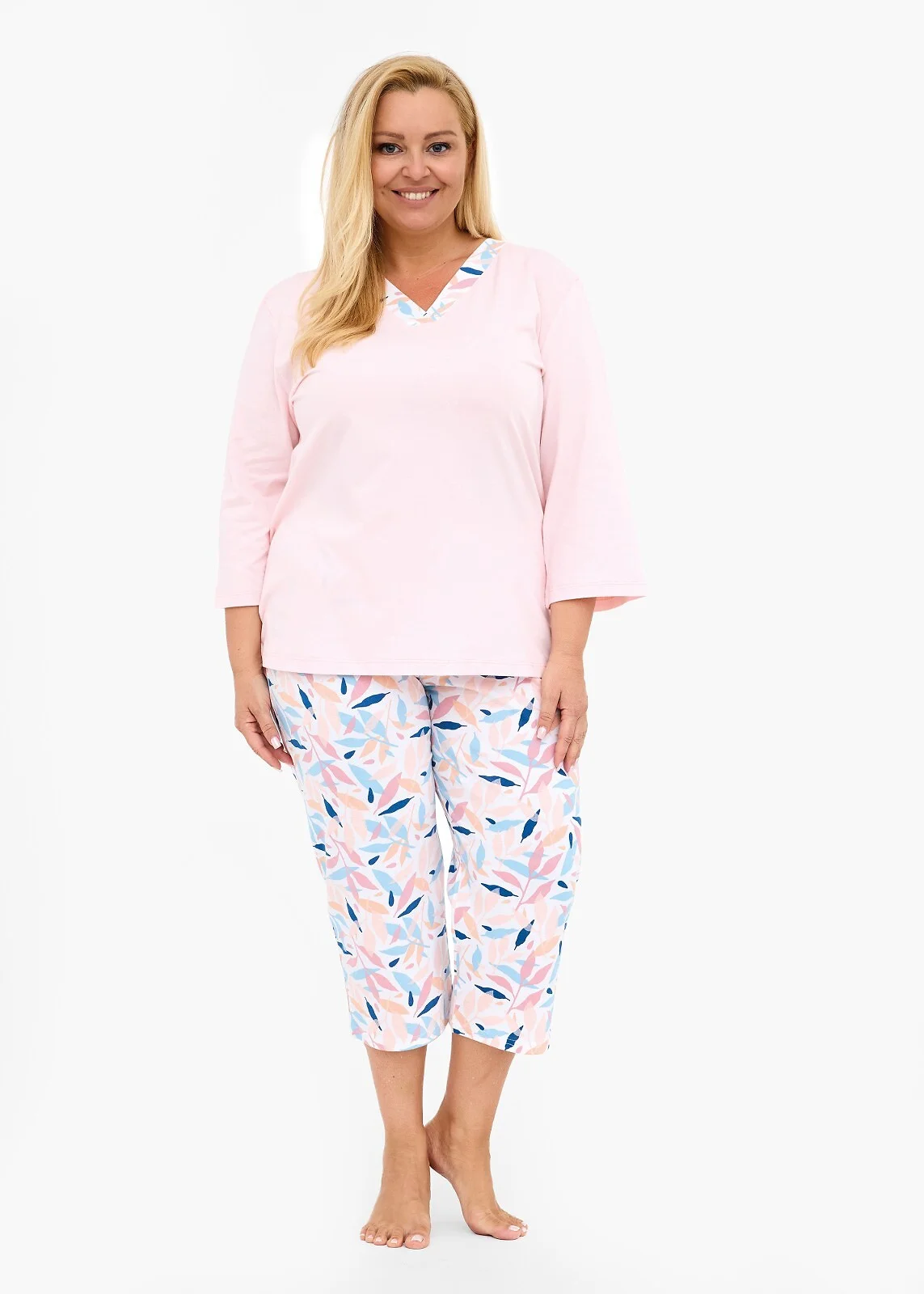 Piżama Cornette 389/455 Nancy 3/4 3XL-5XL Damska
