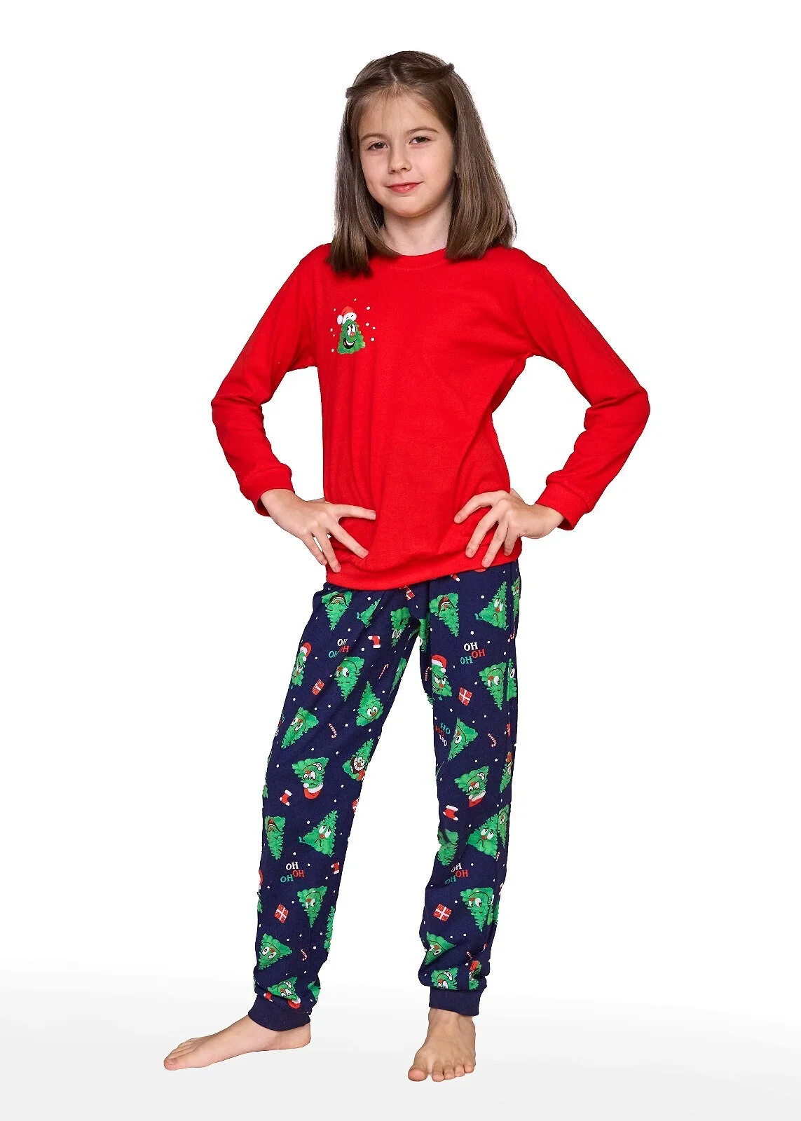 Piżama Cornette Girl Young 592/182 Christmas Tree