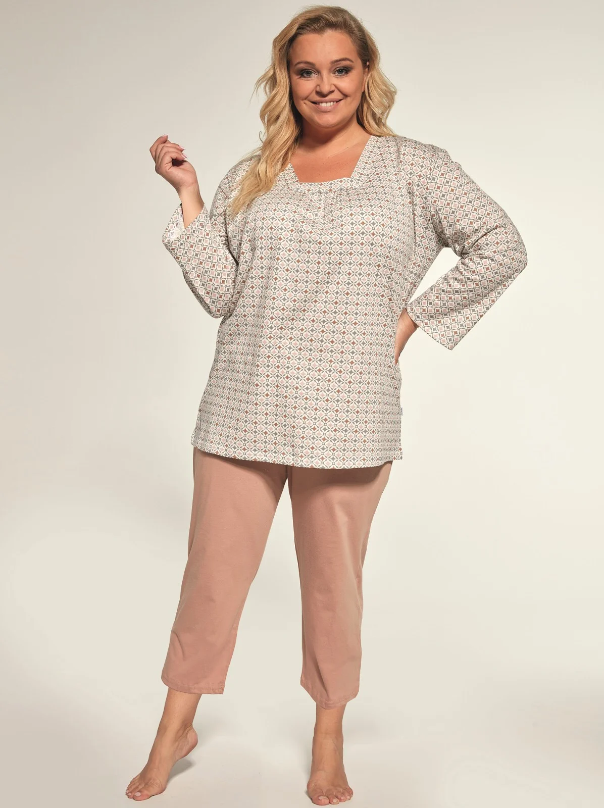 Piżama Cornette 767/359 Nadia 3/4 3XL-5XL Damska