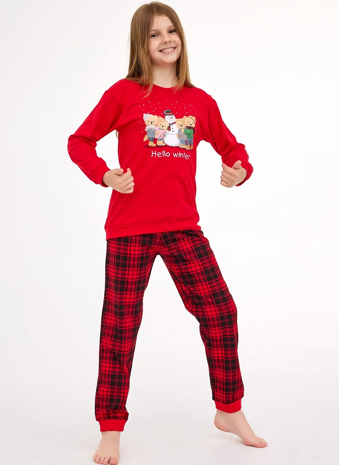 Piżama Cornette Young Girl 592/185 Christmas 134-164