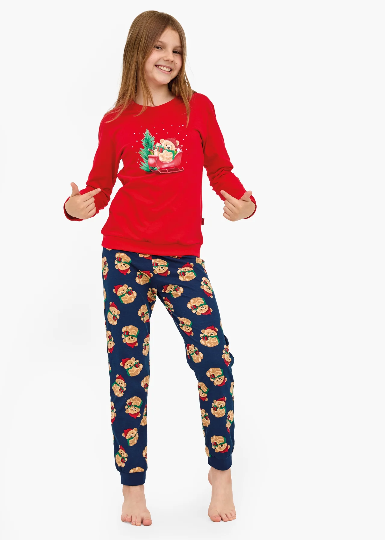 Piżama Cornette Girl Young 592/186 Teddy 2