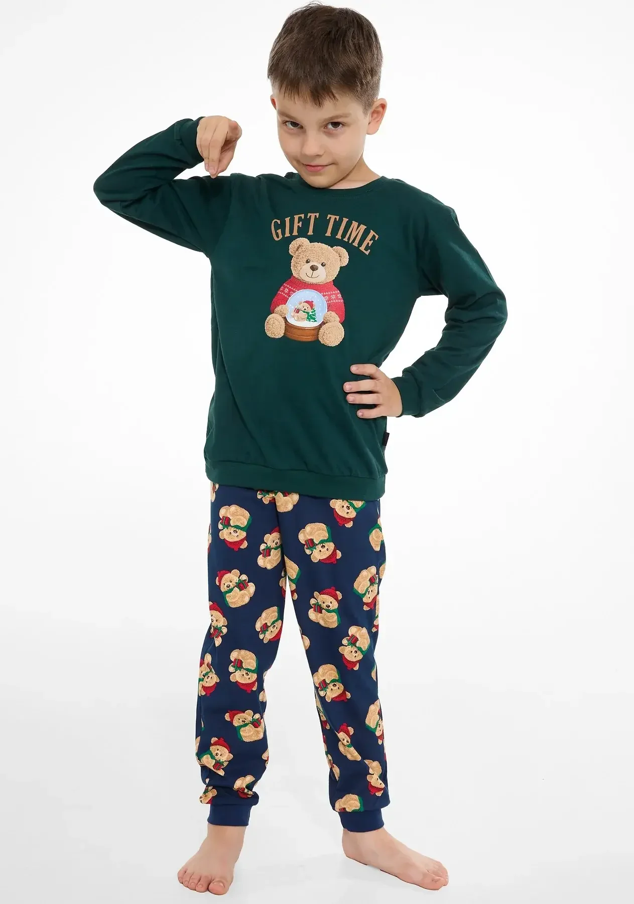 Piżama Cornette Kids BOY 593/184 Gift Time Christmas 86-128