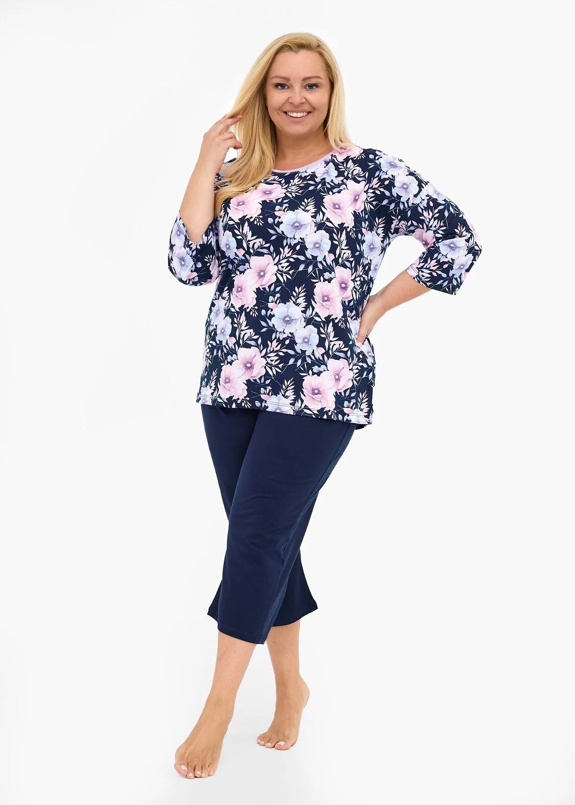 Piżama Cornette 147/465 Anabel 3/4 3XL-5XL Damska