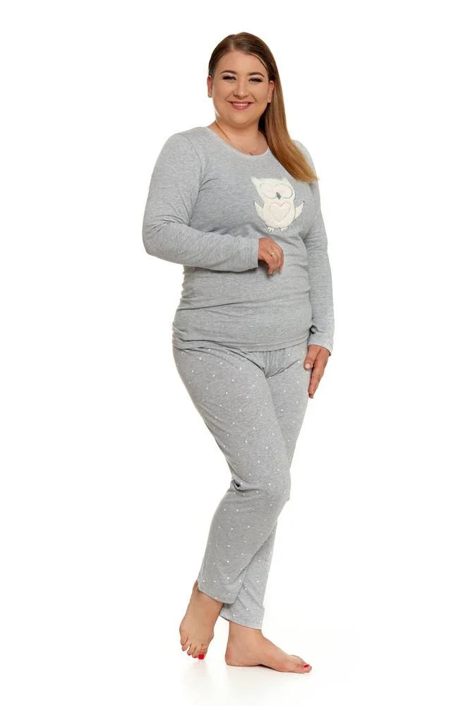 Piżama Moraj Damska Długi Rękaw Sówka Plus Size PDD5600-004 - AW2023/24