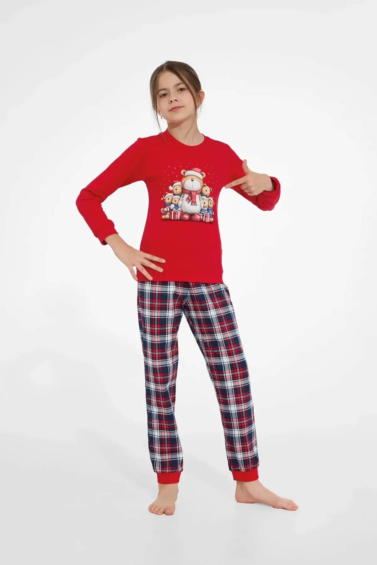 Piżama Cornette Young Girl 592/205 Family Christmas 134-164