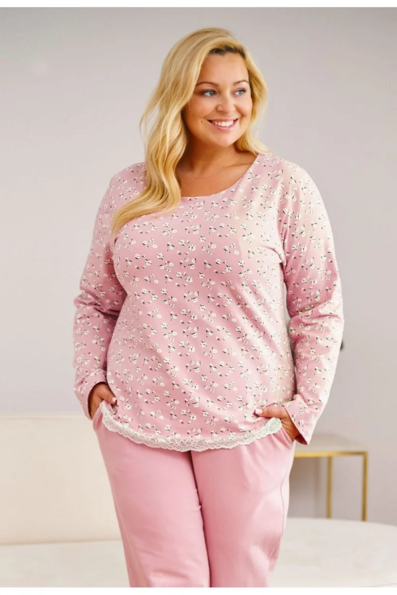Nap Doctor nap Różowa Piżama W Kwiatuszki Plus Size