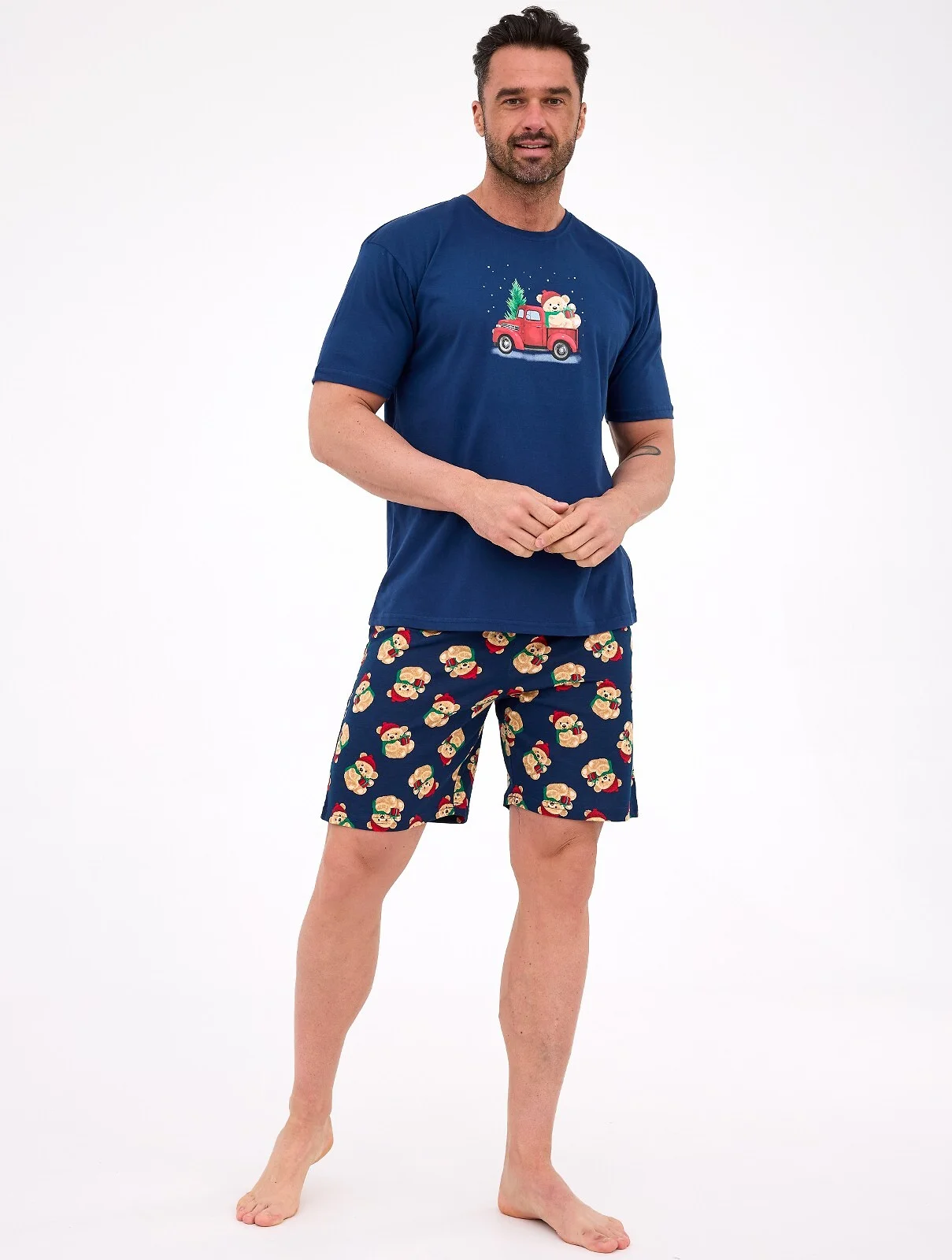 Piżama Cornette 326/291 Teddy 4 Christmas 3XL-5XL Męska