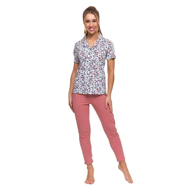 Piżama Moraj Damska Rozpinana Rękaw Plus Size PDD5400-006