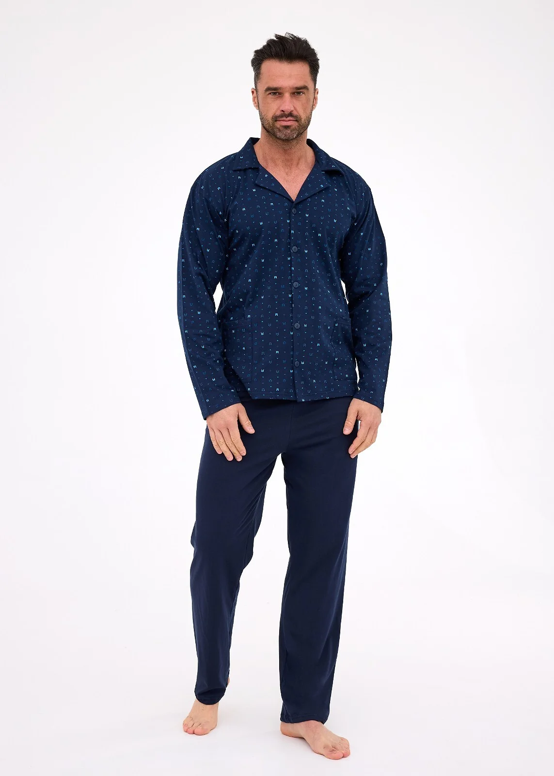 Piżama Cornette 114/80 3XL-5XL Męska Rozpinana