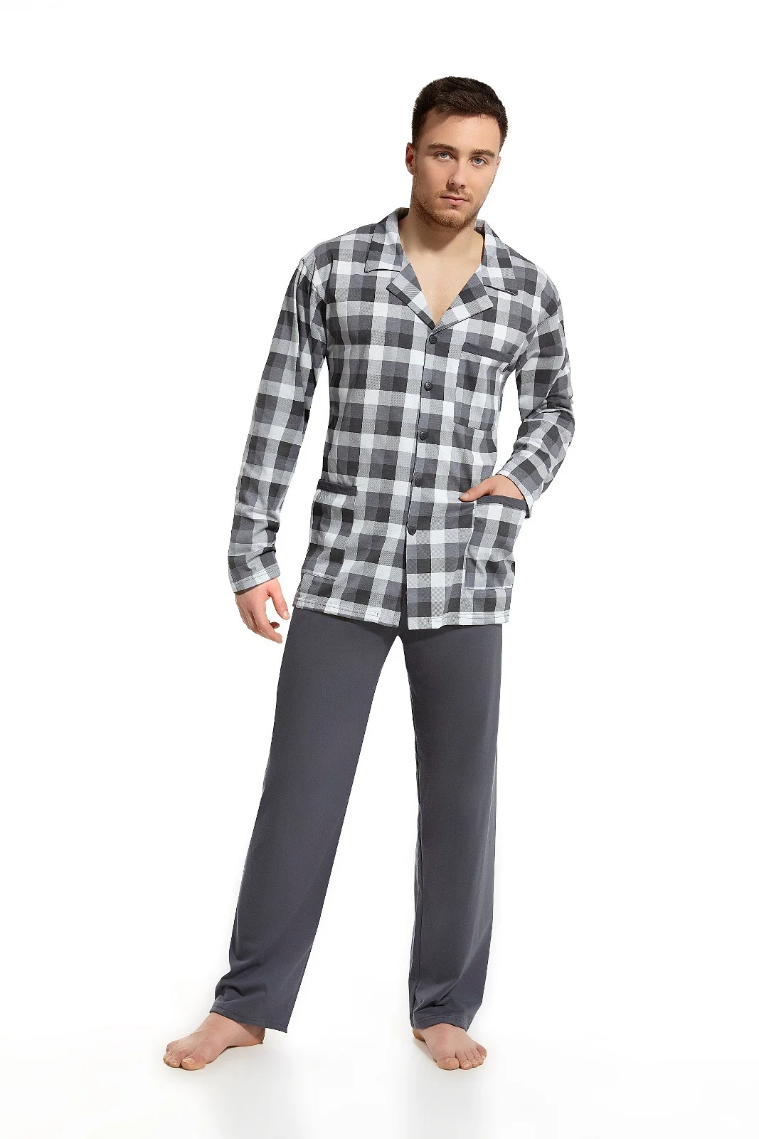 Piżama Cornette 114 3XL-5XL Męska Rozpinana