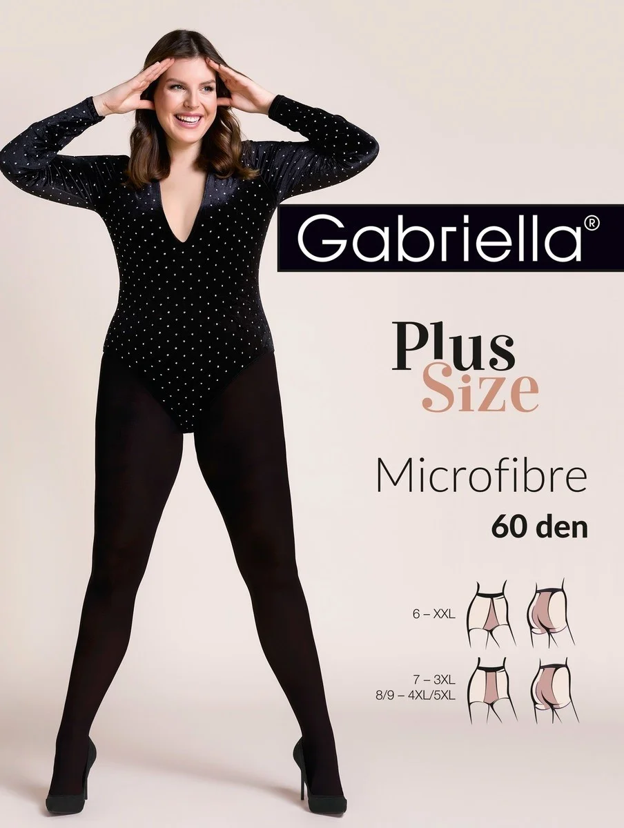 Rajstopy Gabriella Microfibre Plus Size 60 DEN R.6