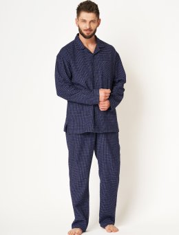 Piżama KEY MNS 457 B24 Flanela 3XL-4XL Rozpinana