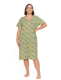 Damska Koszula Nocna Rozpinana Z Rękawem Plus Size PDK3100-014 S/S 2025