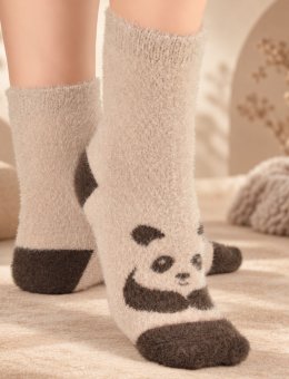 Skarpety Damskie Sp029 Puchate Panda