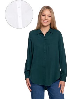 Koszula Damska Oversize Z Wydłużonym Tyłem OKD3500-001