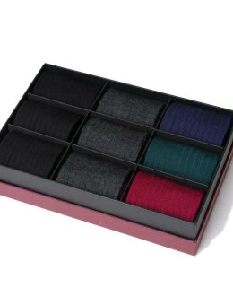 Skarpety Męskie 175 Wełna Merynos BOX 9pak