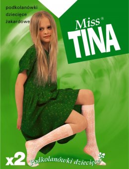 Podkolanówki Miss Tina żakard