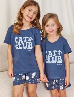 Nap Niebieska Piżama Dziecięca CAT Club