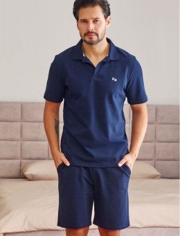 Nap Męska Piżama Granatowa Polo