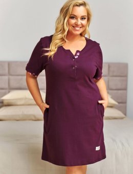 Nap Bordowa Koszula Nocna Plus Size
