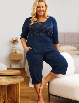 Nap Piżama Plus Size Z Wiskozy