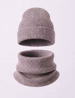 Zestaw Zimowy Dz003 Damski Czapka + Komin