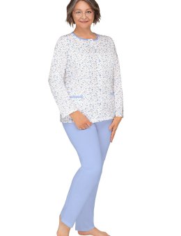 Piżama  Kasia III 267 M-3XL Rozpinana