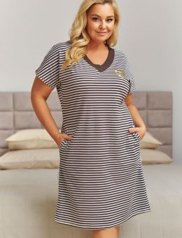 Nap Koszula Nocna W Paseczki Plus Size