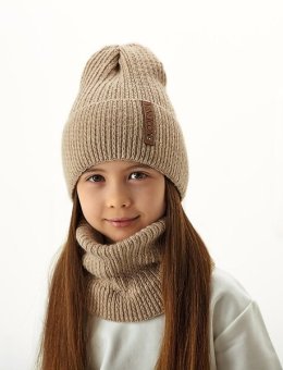 Komplet AJS 52-268 CZAPKA+TUBA/KOMIN Dziewczęcy