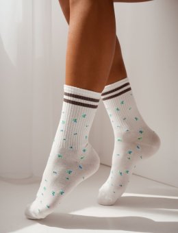Skarpety  0200-242 Paski I Kwiatki 37-41