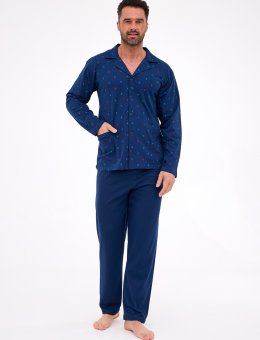 Piżama  114/79 S-2XL Męska Rozpinana