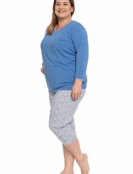 Piżama Damska Spodnie 3/4 Plus Size PDD5400-004 - SS/2024