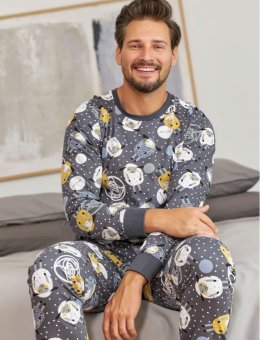 Nap Szara Męska Piżama W Nadruk Sheep