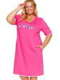 nap różowa koszula nocna plus size