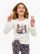 Piżama Cornette Young Girl 978/190 Friends 134-164 - kolor ecru, dziewczęce