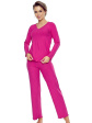 piżama first lady rosaria 2xl-3xl - kolor amarantowy