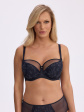 Biustonosz półusztywniany Semi Soft Gaia BS 1404 Adelina - kolor granatowy, półusztywniane