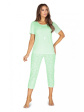 Piżama Damska 625a - kolor zielony, krótki rękaw