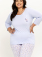 piżama ariella 3256 7/8 r.2xl-3xl - kolor niebieski