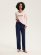 Piżama Henderson Ladies 46114 Gianna S-3XL - kolor pastel pink, długi rękaw