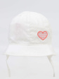 Czapka Dziewczęca CLU-103 - kolor biały, czapki