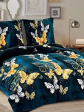 Komplet Pościeli Cotton World Kolorowy SHY 160x200 - kolor szmaragdowy