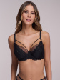 Biustonosz półusztywniany Semi Soft AVA 2154 Black - kolor black, półusztywniane